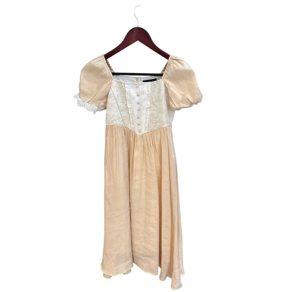 Scarlet Darkness Girls Princess Dress Puff Sleeve Renaissance Fairycore Size 8Y - Picture 1 of 7